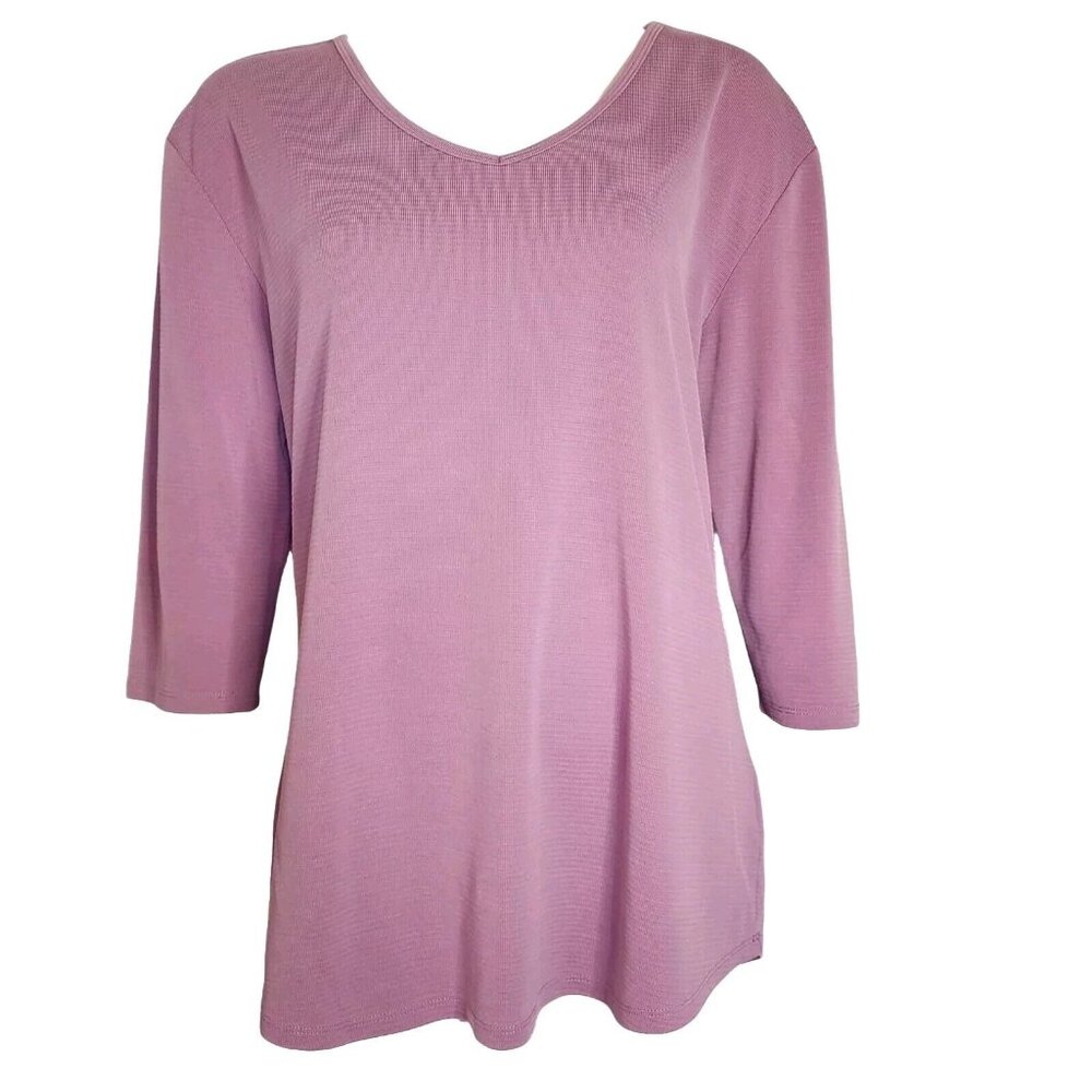 Segments Top Womens‎ Size XL Solid All Light Purple 3/4 Sleeve Pullover Canada